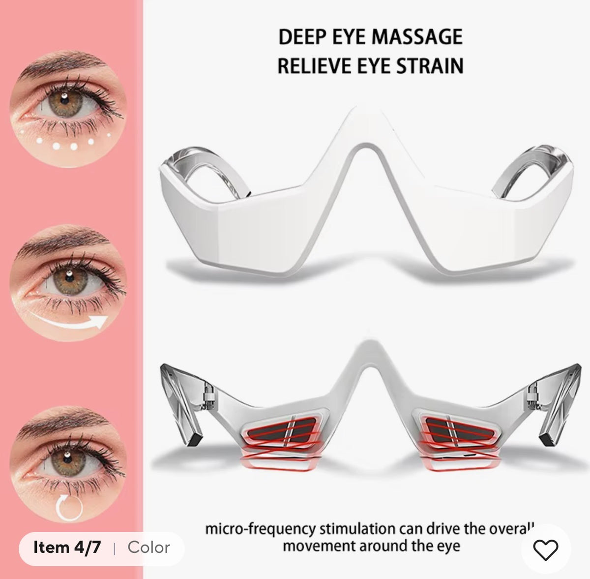 VEQEL Eye technology and eye-area design